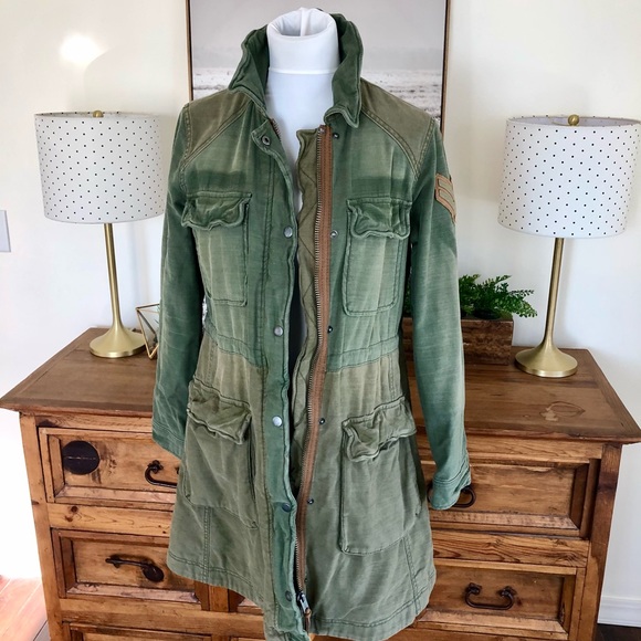 Free People Colorblock Army Plaid Military Parka - Picture 5 of 16